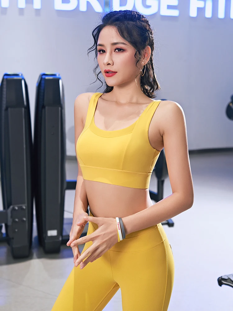 

All-in-one sports underwear women's sleep bra shockproof gathering beauty back yoga vest high-intensity stereotypes bra spring