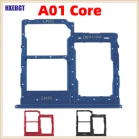 For Samsung Galaxy A01 Core A013 Dual Sim Card Tray Mobile Phone SIM Card Slot Adapter Holder Repair Parts