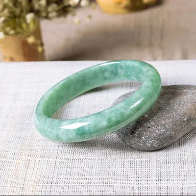 

zheru jewelry natural Myanmar jadeite 54-64mm light green bracelet elegant princess jewelry best gift