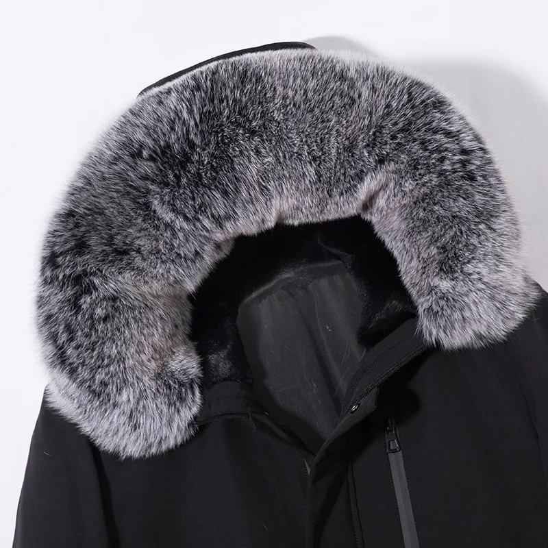 Пальто из натурального меха мужское зимнее пальто Мужская парка для мужской