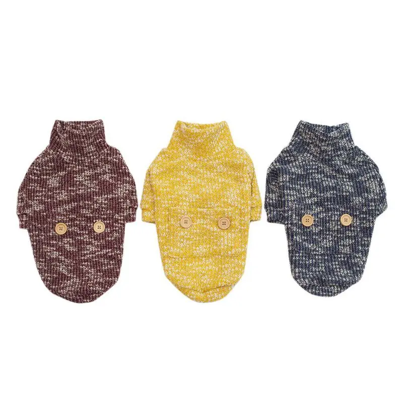 2018 осенне зимняя одежда для домашних животных теплые свитера собак свитер с