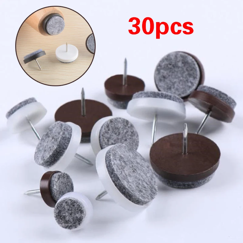 30 шт Войлок гвозди Пластик Land маникюрные столики стулья защиты Pad Нескользящая