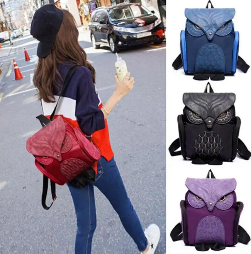 2020 Новый брендовый дизайнерский рюкзак женский с совой кожаный женская школьная