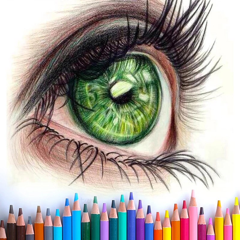 Деревянные цветные карандаши ed набор 72 цветов для студентов детей рисования