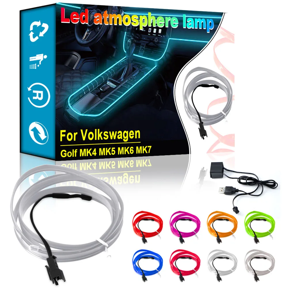 

Car USB Atmosphere Lights LED Lamps Car Interior Accessories for Volkswagen Renault Hyundai Ford Mazda Honda Peugeot Lexus Opel