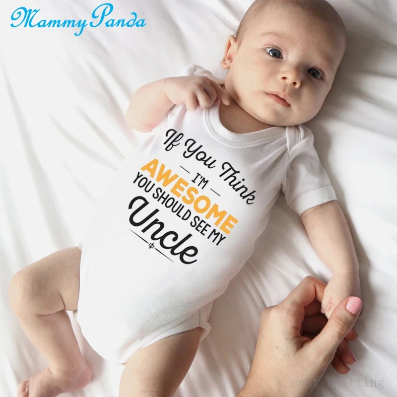 MPANDA Baby Girls Clothes Boys Newborn Aunt Uncle Bodysuit For Newborn children's jumpsuit Cotton onesie Baby Girl Romper Aunty