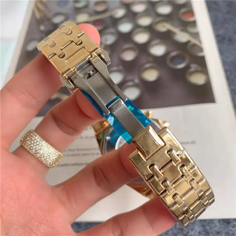 

Hot Selling Top Brand watch Men Leisure Quartz Watches Stainless Steel Classical Relogio Masculino Wristwatch Royal Oak