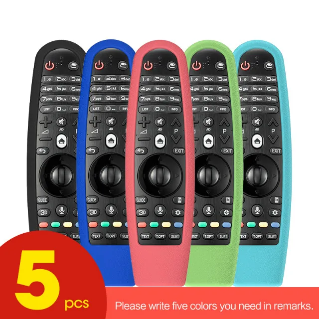 All colors 5PCS Силиконовый пульт дистанционного управления SIKAI для AN-MR650 AN-MR18BA защитный пульт дистанционного управления чехол для пульта дистанционного управления для LG Samrt tv(несколько пакетов - Цвет: All colors 5PCS