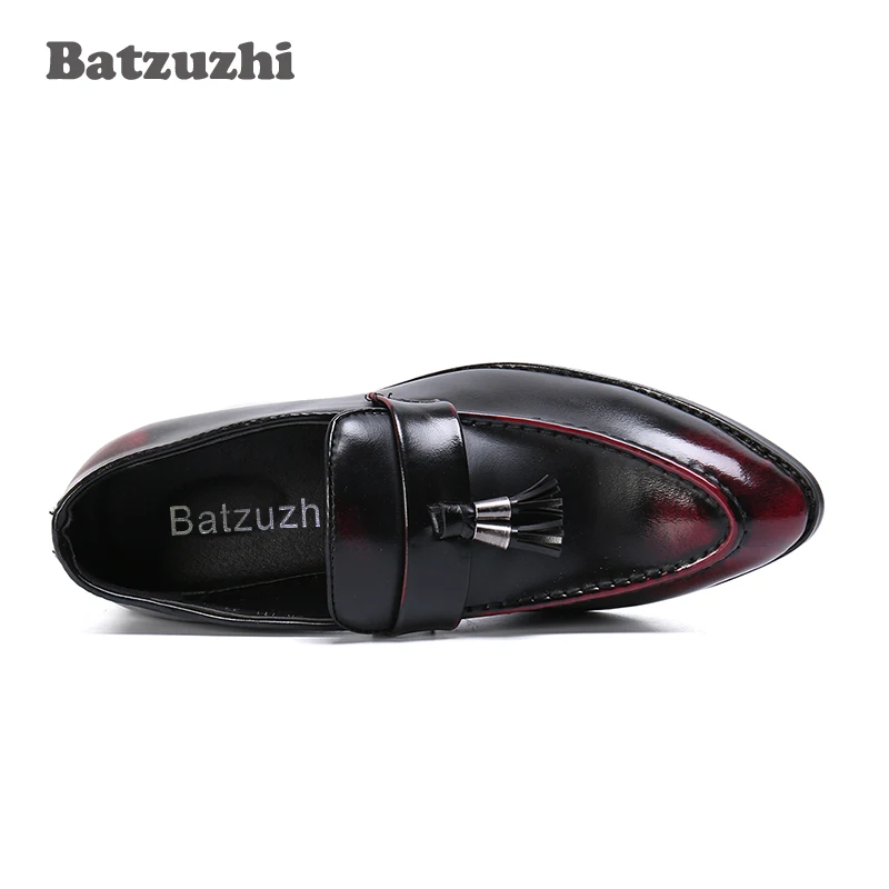 Batzuzhi/итальянские кожаные мужские модельные туфли винтажные с металлическим