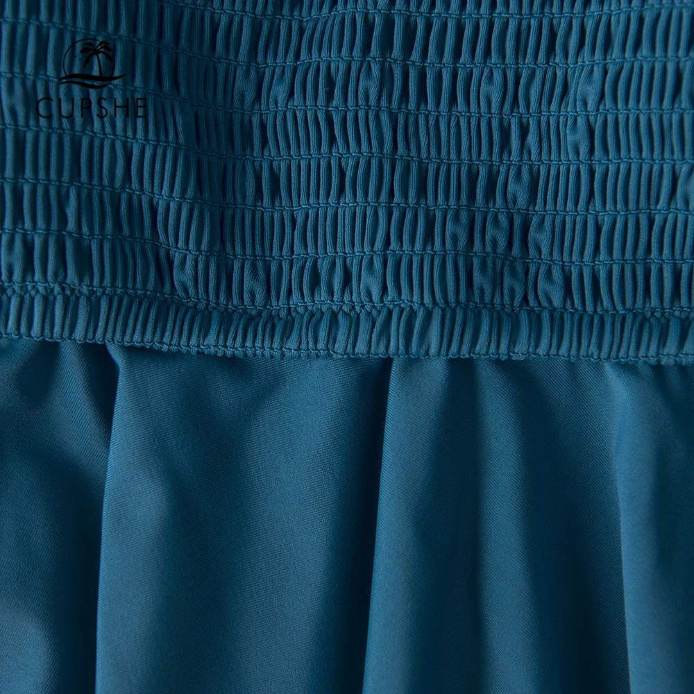 Женский купальник бикини CUPSHE Раздельный танкини с оборками и высокой талией