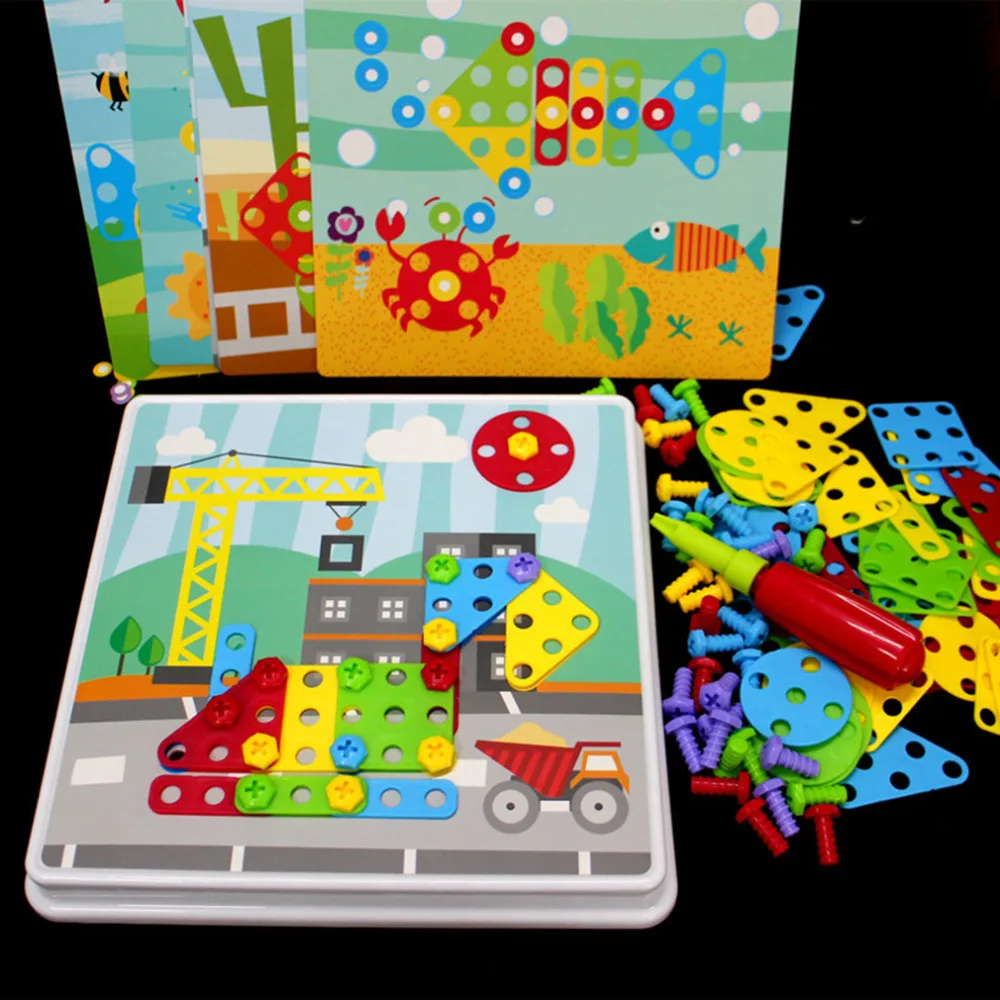 

Hand DIY jigsaw puzzle toy children early educational toys baby play junior tangram learning set juguetes 3D puzzles for kids