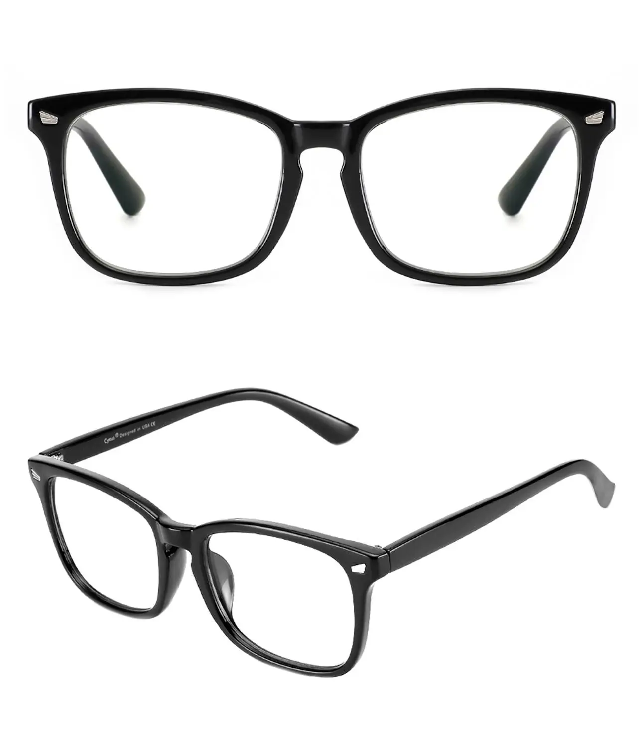 Квадратные очки Cyxus для мужчин и женщин оправа чтения с прозрачными линзами