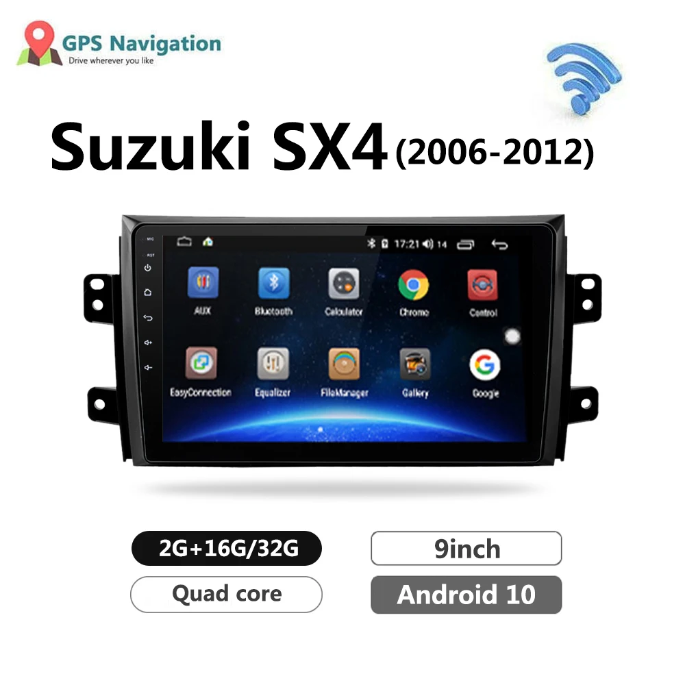 

Автомагнитола 2 DIN на Android, мультимедийный плеер для Suzuki SX4 2006-2012, четырехъядерный, 9 дюймов, 1024*600, Bluetooth, 2 Din, автомобильный DVD, GPS-навигатор