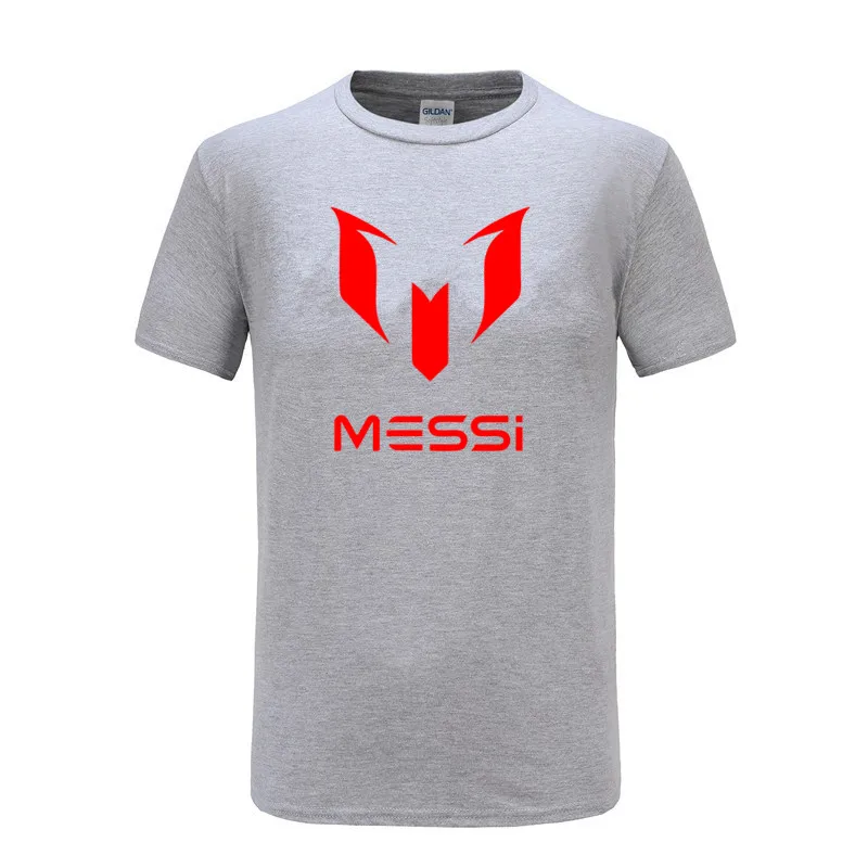 Футболка мужская с принтом Барселона Месси лето 2021 г. повседневный топ из Мужская