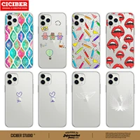 lips cute heart phone cases for iphone 12 pro xs max xr 7 8 6 plus 6s 5 soft tpu back cover for iphone 11 se 2020 coque fundas