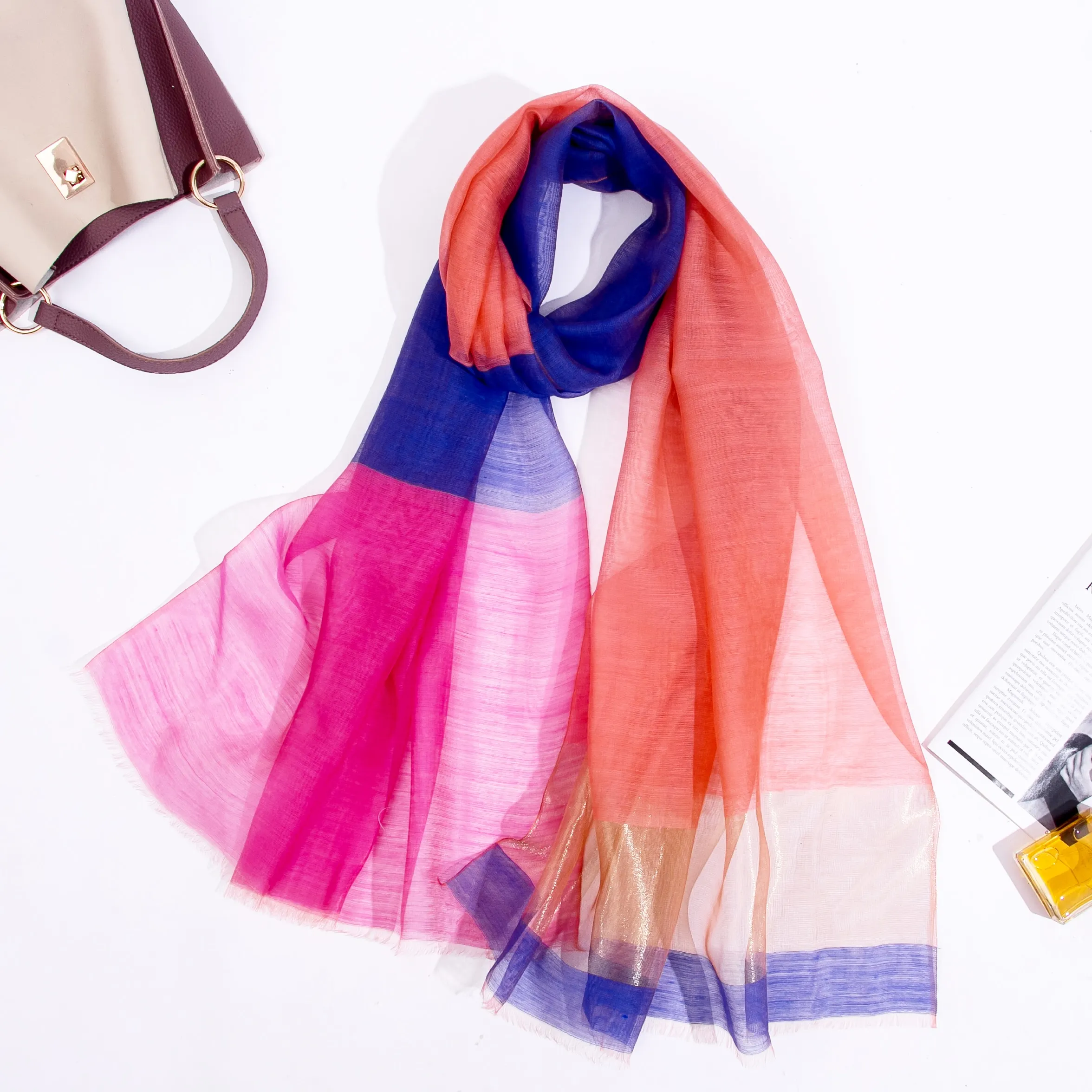 Шарф женский Шелковый кашемировый Осень-зима 2019 |