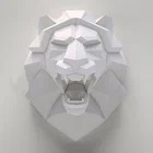 3D скульптура льва в виде головы животного, сделай сам, для украшения гостиной, домашнего декора, бара, настенного искусства