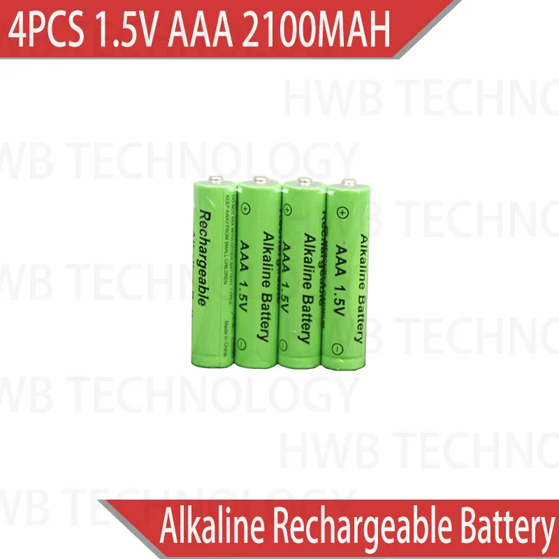 4 Упак. Новый бренд AAA 2100mah 1 5 V Щелочная батарея перезаряжаемая для дистанционного
