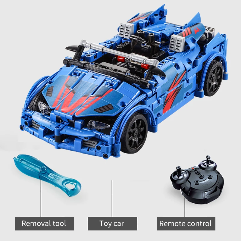 RC Technic гоночный автомобиль Формула Кирпичи Модель комплект MOC дистанционное