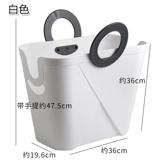 

Laundry Foldable Storage Basket Plastic Fabrics Creative Organizer Serving Tray Bedroom Cesto Ropa Sucia Storage Basket EK50SB