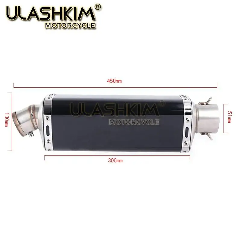 

Motorcycle Exhaust Muffler Pipe Link Pipe Carbon Fiber Exhaust Slip on Escape FOR HONDA NC700 NC750 NC750X 2012-2017 Q