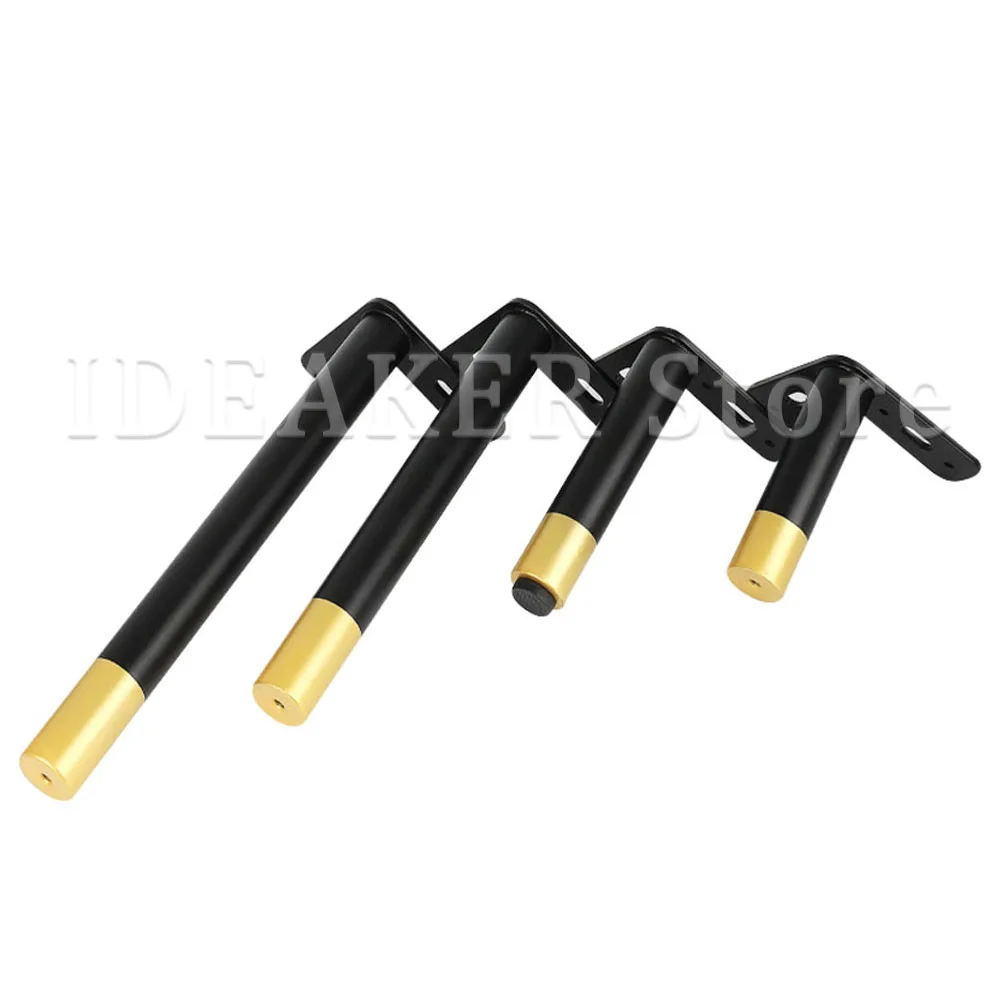 

1/4PCS Adjustable Metal Furniture Legs Replacement for Sofa Office Couch Cabinet TV Stand Leg Black Iron with Screws