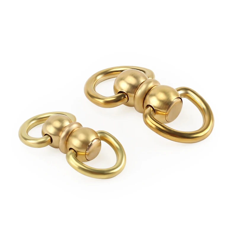 

3 шт./лот открытый небольшой инструмент старинный латунный двойной вращения кольцо для ключей, для повседневного использования, с пряжкой