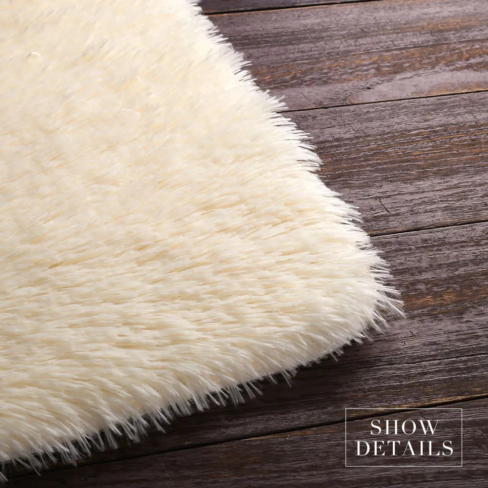 Коврик напольный пушистые Коврики для спальни 120x80 см разноцветный теплый ковер