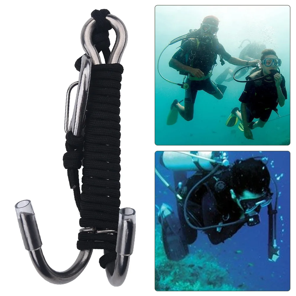 

Scuba Diving Double Dual Stainless Steel Reef Drift Hook With Line For Cave Dive Diving Stainless Steel Reef Double Stream Hook