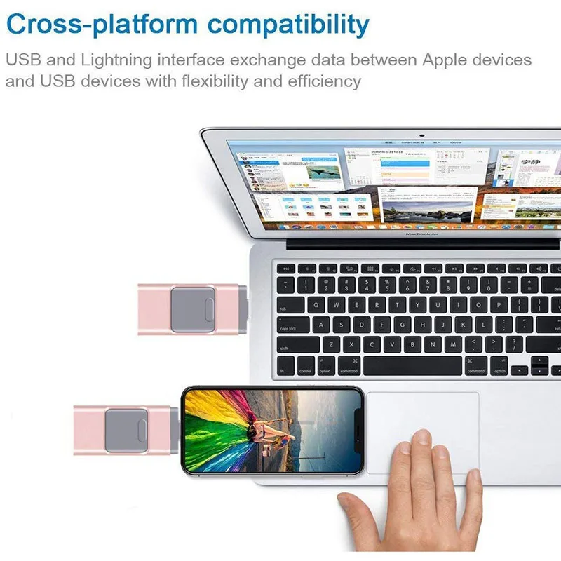 OTG USB 3 0 флэш-накопитель 16 32 Гб 64 128 ГБ 256 карта памяти Стик для IOS iPhone iPad/ПК Android iphone X