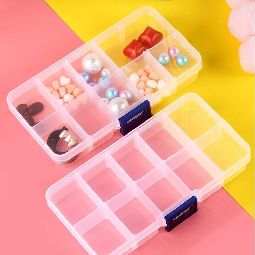 

Пластиковый прозрачный органайзер для инструментов, 10 ячеек, 1 шт.