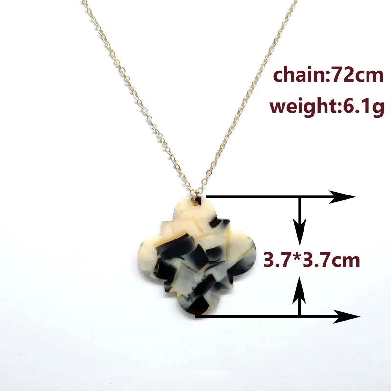 Модные женские ювелирные изделия ожерелья с подвесками из акриловой смолы и