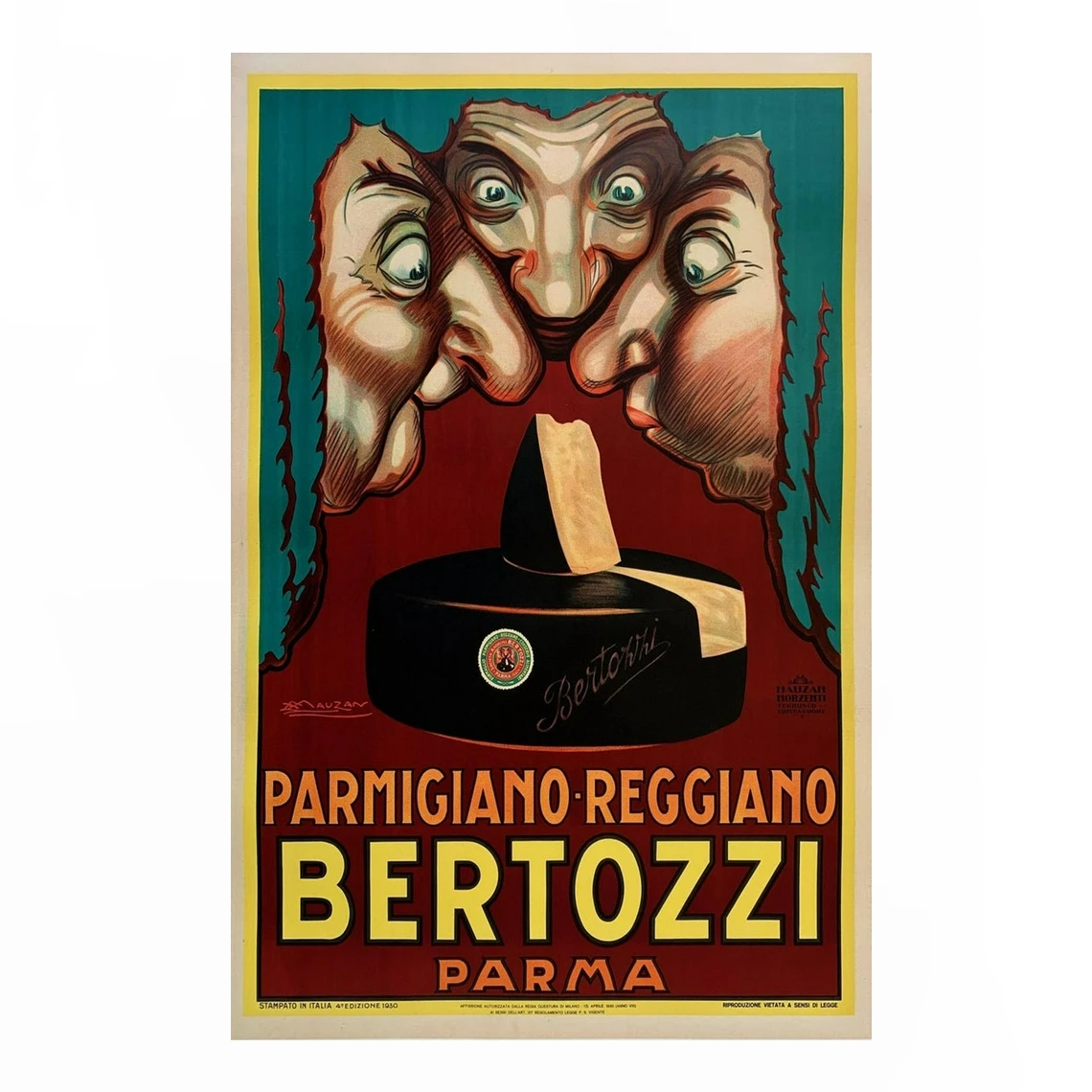 Bertozzi parma Италия сыр носы запах плакат холст печать домашняя настенная живопись