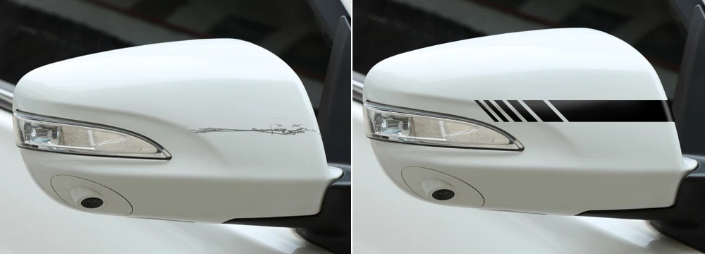 Автомобильное зеркало заднего вида боковая наклейка в полоску винил для Lexus RX LX GX IS NX UX LS GS ES RC LC CT200h RX300 RX330 RX350 RX270 RX450h