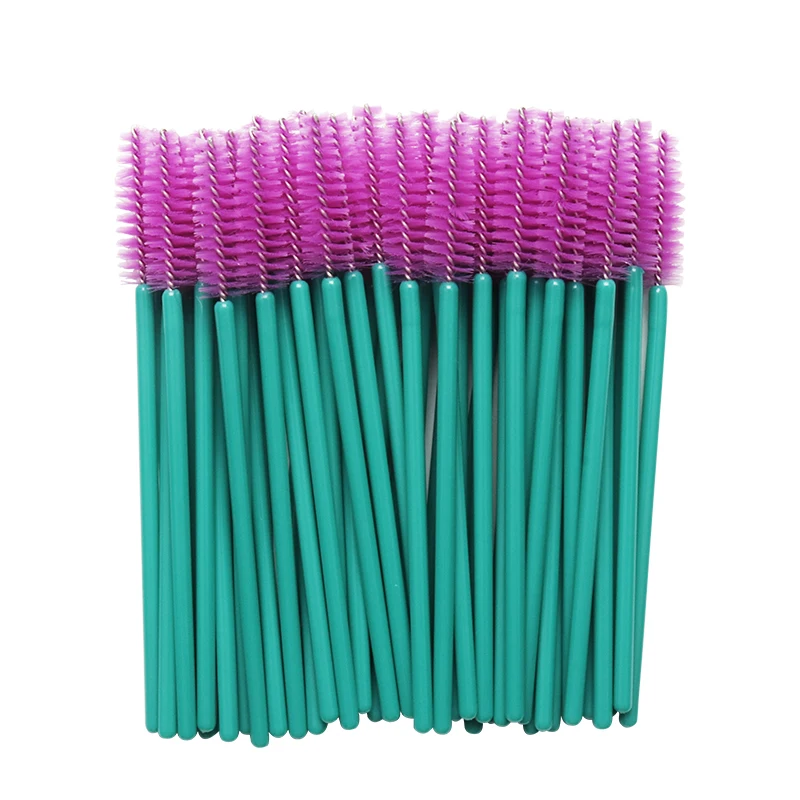 d- green purple red 1000 шт блестящая щетка для ресниц, макияж, щеточки одноразовые, тушь для ресниц, палочки, аппликаторы для ресниц, косметическая кисть, инструмент для макияжа - Handle Color: d- green purple red