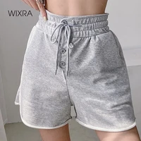 wixra casual loose shorts women high waist drawstring wide leg trendy bottoms streetwear ladies pants summer