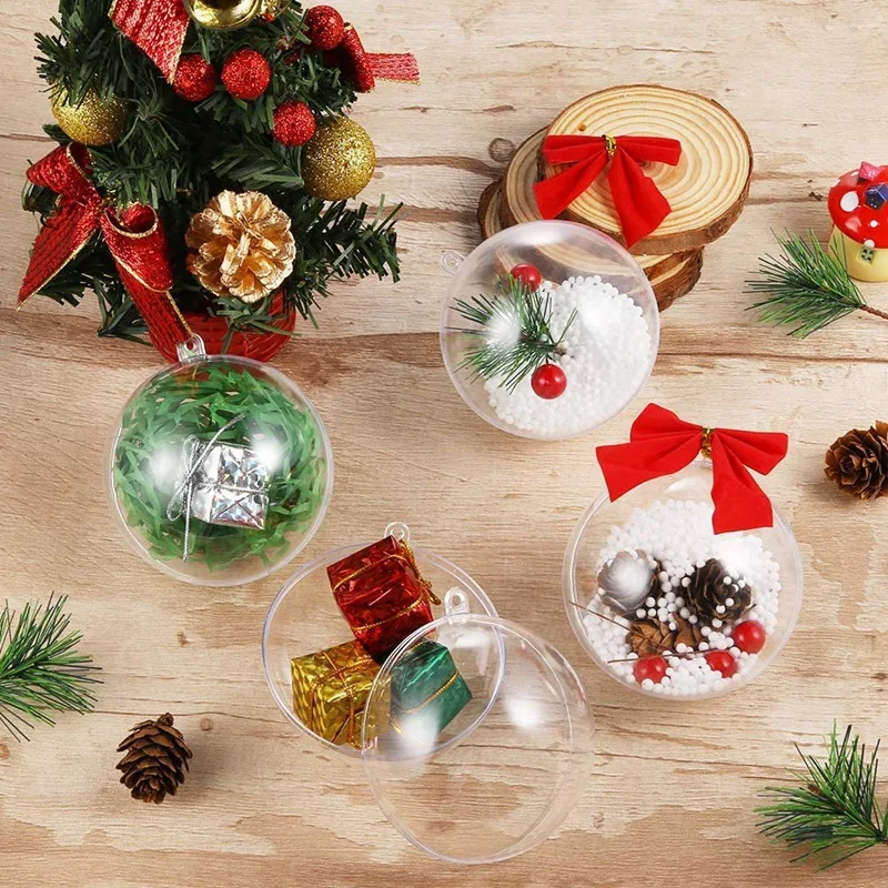 

DIY ABS Plastic Bath Bomb Model,for Crafting Your Own Fizzles,Clear Ball Ornaments for Christmas and Party Decorations