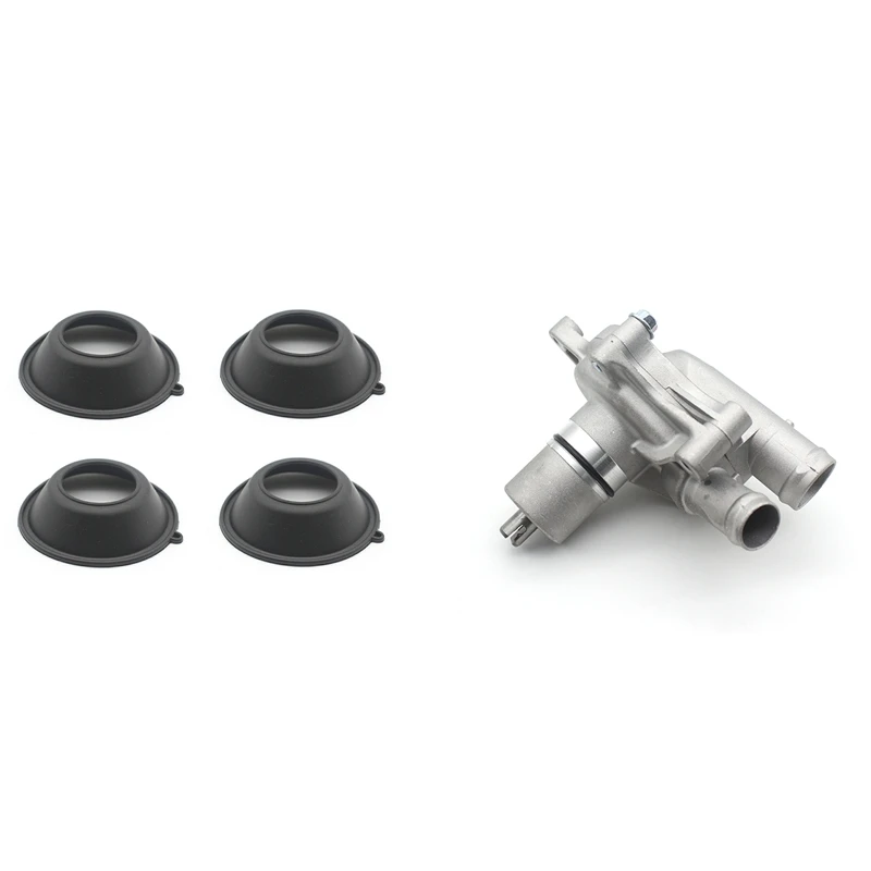 Motorcycle 4Pcs Carburetor Film Diaphragm Rubber Carburetor Vacuum Membrane with Motorcycle Water Pump