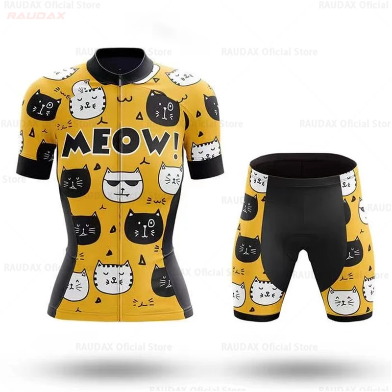 

Macaquinho Ciclismo Feminino 2021 Pro Team Cycling Set Cartoon Summer Anti-UV Sportwaer MTB Bike Clothing Female Ropa Ciclismo