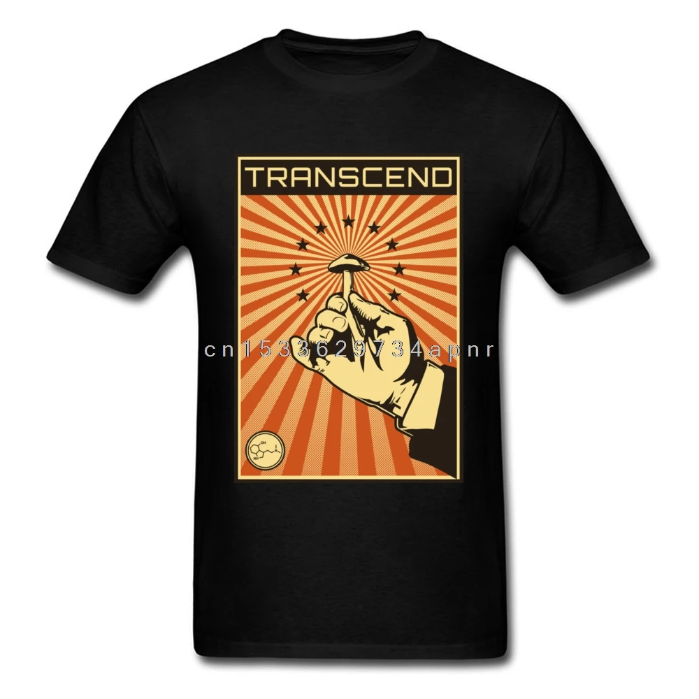 Забавная Мужская черная футболка Transcend 2022, мужские футболки с принтом постера, мультяшная футболка Hand & Mhroom, оптовая продажа