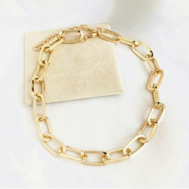 

Цепочка с квадратным плетением браслет Скрепка звено цепи Мода Браслеты Металлические наручные браслеты для женщин и мужчин, модные, ювели...