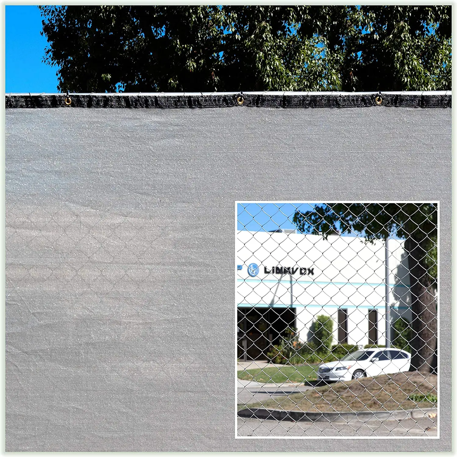 Новый серый забор экран конфиденциальности ветрозащитный затеняющая ткань HDPE 90%