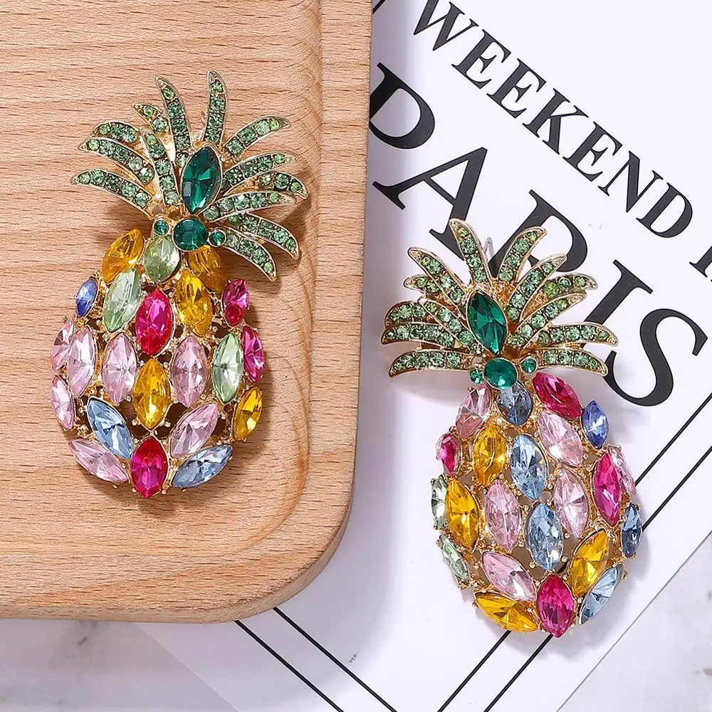 Модные стеклянные хрустальные серьги капли с фруктами женские корейские милые