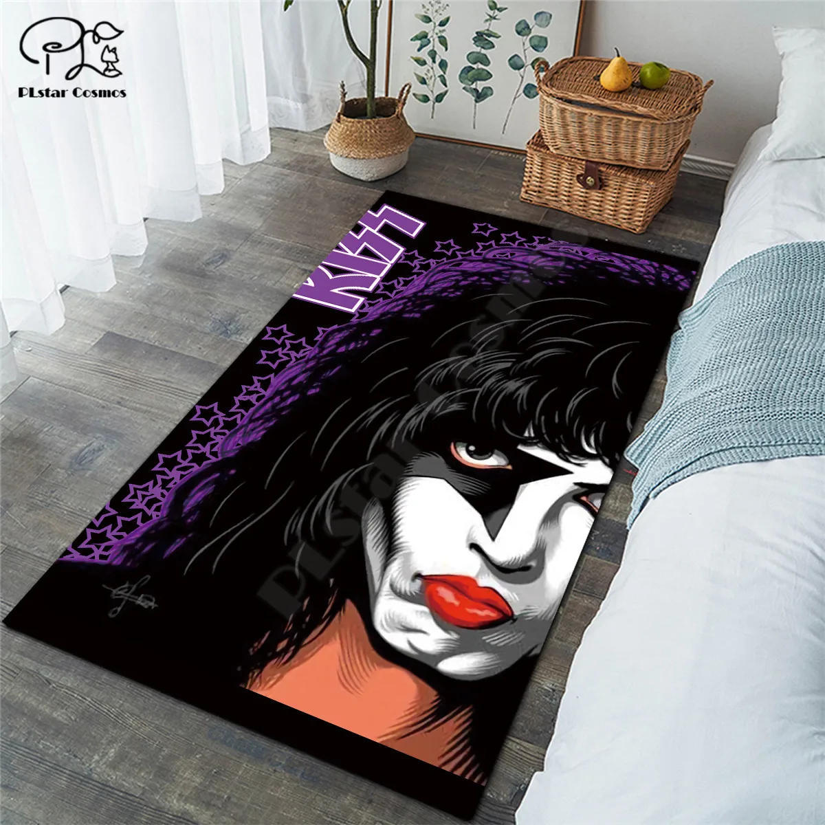 Классический KISS ковры из мягкой фланели 3D коврики с принтом автомобильные