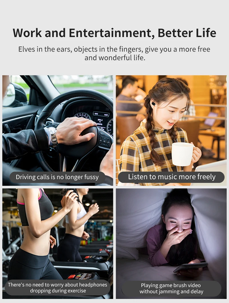 

TWS Bluetooth Earphones Wireless Earbuds for Xiaomi Redmi Noise Cancelling Headsets with Microphone Handsfree Headphones