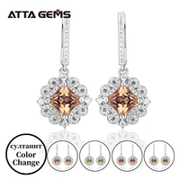 zultanite sterling silver drop earrings for women fine jewelry 2 6 carats created diaspore 925 earrings mothers gift