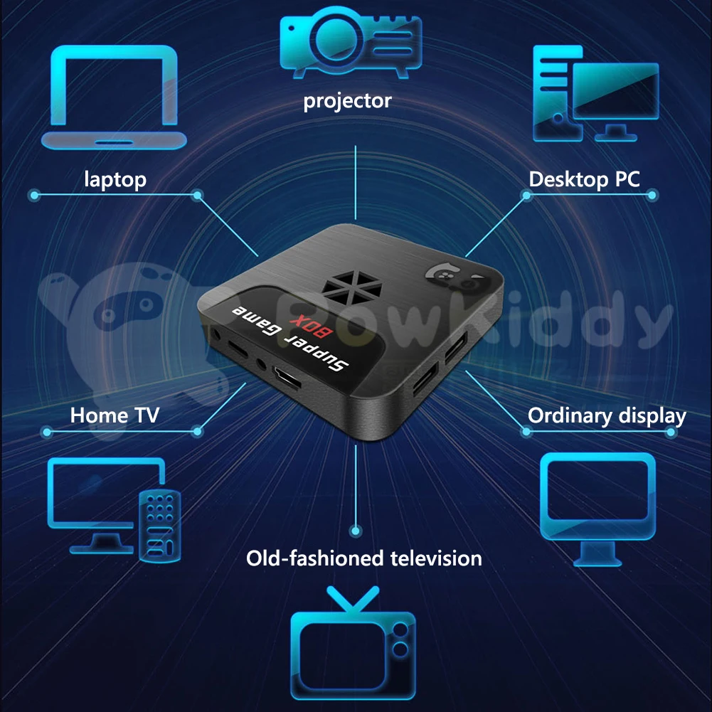 Супер консоль Powkiddy 1080P HD ТВ видео игровые консоли встроенные 9000 + игр с 2 4G