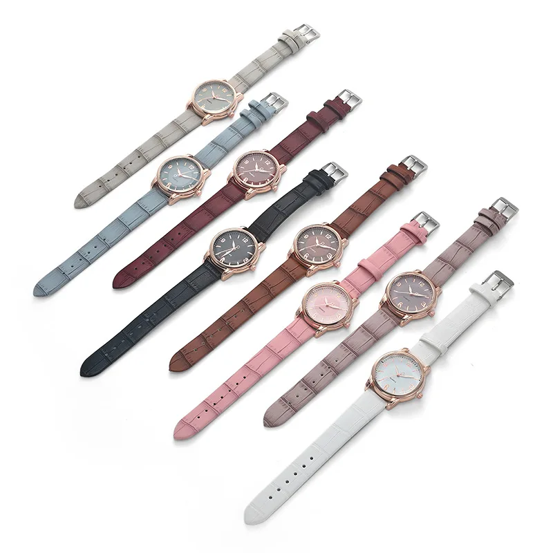 

2021 New Fashion Casual Creative Diamond Face Two-color Dial Ladies Watch Fresh And Versatile Personality Belt Ladies Watch