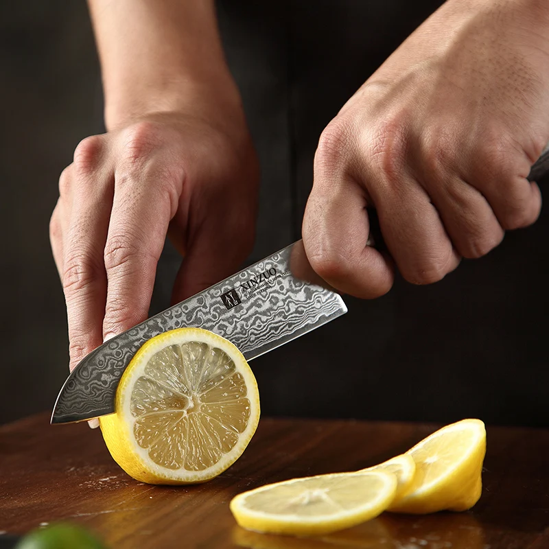 XINZUO 5 ''дюймовый нож Santoku VG10 дамасская нержавеющая сталь высокого качества Newarrive японские кухонные ножи шеф-повара с ручкой Pakkawood