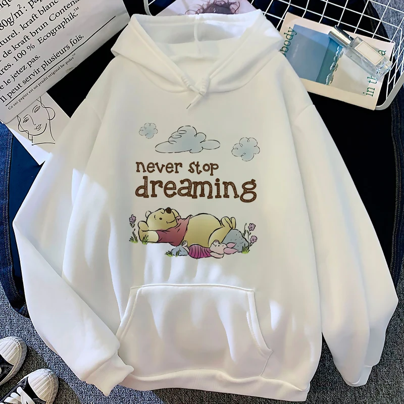 

Kawaii Bear Winnie The Pooh Disney Cartoon Hoodies Women Harajuku Cute Anime Y2K Graphic Streetwear Sweatshirt 90s Hoody Female